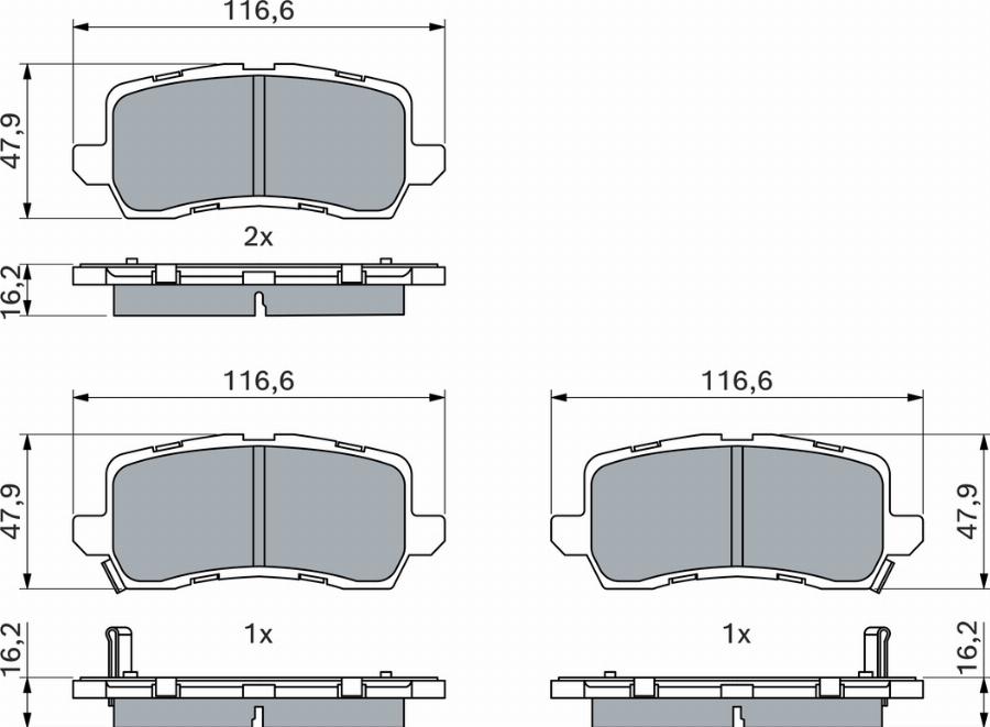 BOSCH 0 986 424 941 - Тормозные колодки, дисковые, комплект avtokuzovplus.com.ua