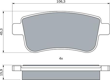 BOSCH 0 986 424 942 - Тормозные колодки, дисковые, комплект avtokuzovplus.com.ua