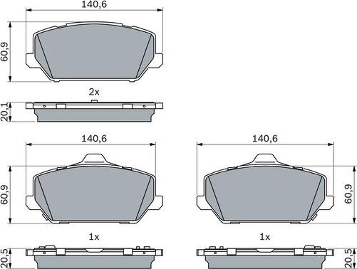 BOSCH 0 986 424 954 - Гальмівні колодки, дискові гальма autocars.com.ua