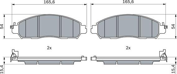 BOSCH 0 986 424 973 - Гальмівні колодки, дискові гальма autocars.com.ua