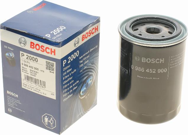 BOSCH 0 986 452 000 - Масляный фильтр avtokuzovplus.com.ua