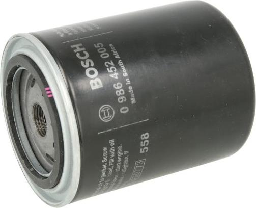 BOSCH 0 986 452 005 - Масляний фільтр autocars.com.ua