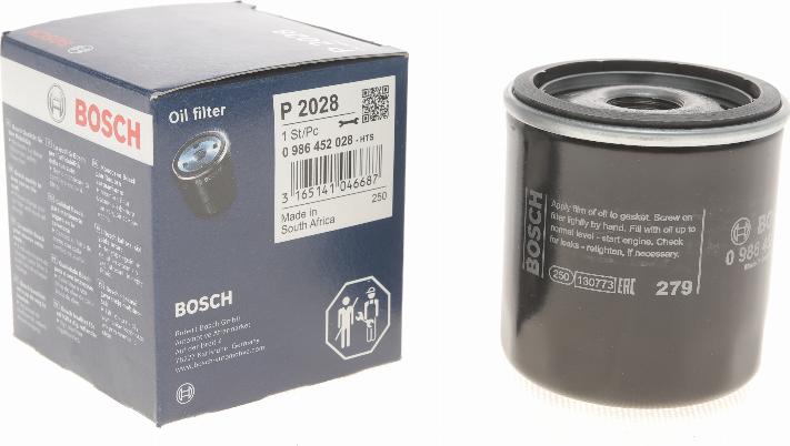 BOSCH 0 986 452 028 - Масляный фильтр avtokuzovplus.com.ua