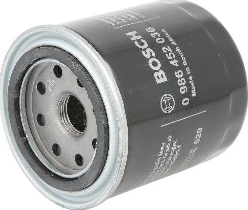 BOSCH 0 986 452 036 - Масляний фільтр autocars.com.ua