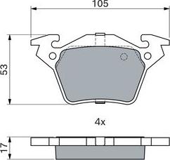 BOSCH 0 986 460 002 - ДИСКОВI КОЛОДКИ ЗАДНI autocars.com.ua