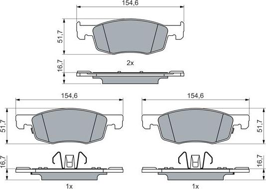 BOSCH 0 986 460 018 - Тормозные колодки, дисковые, комплект autodnr.net