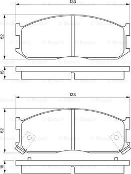 BOSCH 0 986 460 020 - Гальмівні колодки, дискові гальма autocars.com.ua