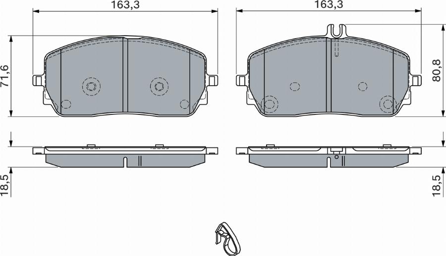 BOSCH 0 986 460 035 - Тормозные колодки, дисковые, комплект avtokuzovplus.com.ua