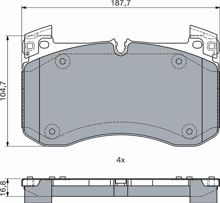 BOSCH 0 986 460 037 - Гальмівні колодки, дискові гальма autocars.com.ua