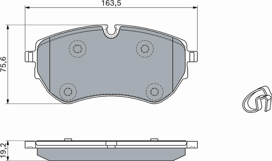 BOSCH 0 986 460 046 - Тормозные колодки, дисковые, комплект avtokuzovplus.com.ua