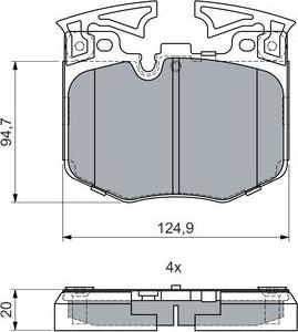 BOSCH 0 986 460 060 - Тормозные колодки, дисковые, комплект avtokuzovplus.com.ua