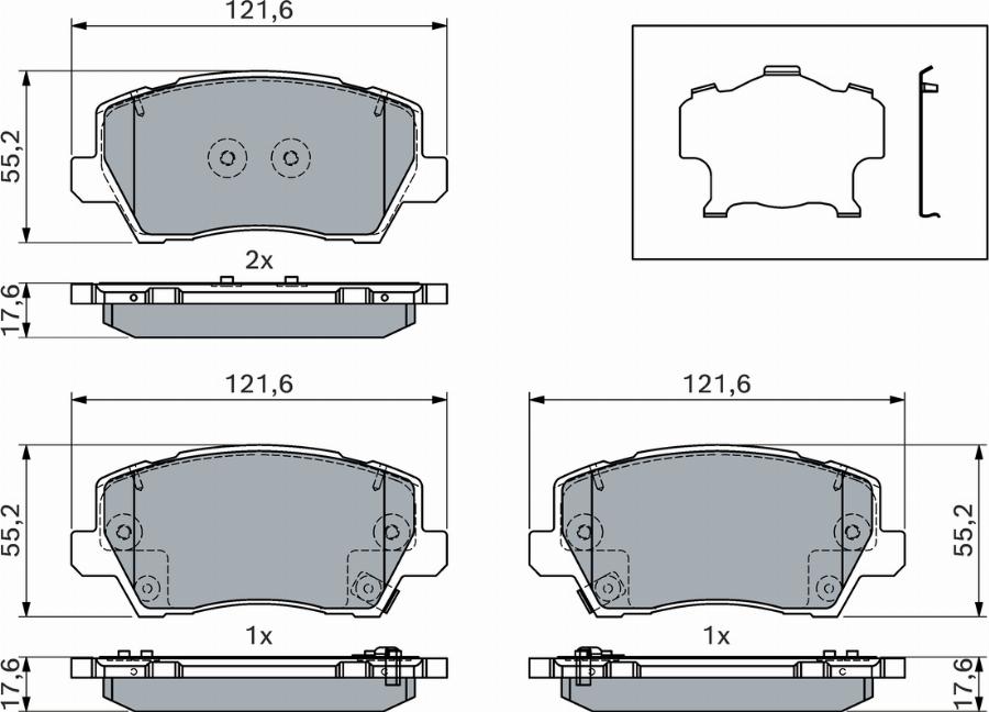 BOSCH 0 986 460 078 - Тормозные колодки, дисковые, комплект avtokuzovplus.com.ua