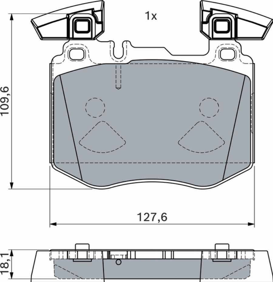 BOSCH 0 986 460 102 - Тормозные колодки, дисковые, комплект avtokuzovplus.com.ua