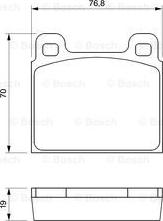 BOSCH 0 986 460 111 - Тормозные колодки, дисковые, комплект avtokuzovplus.com.ua