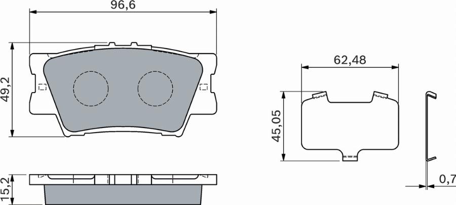 BOSCH 0 986 460 119 - Тормозные колодки, дисковые, комплект autodnr.net