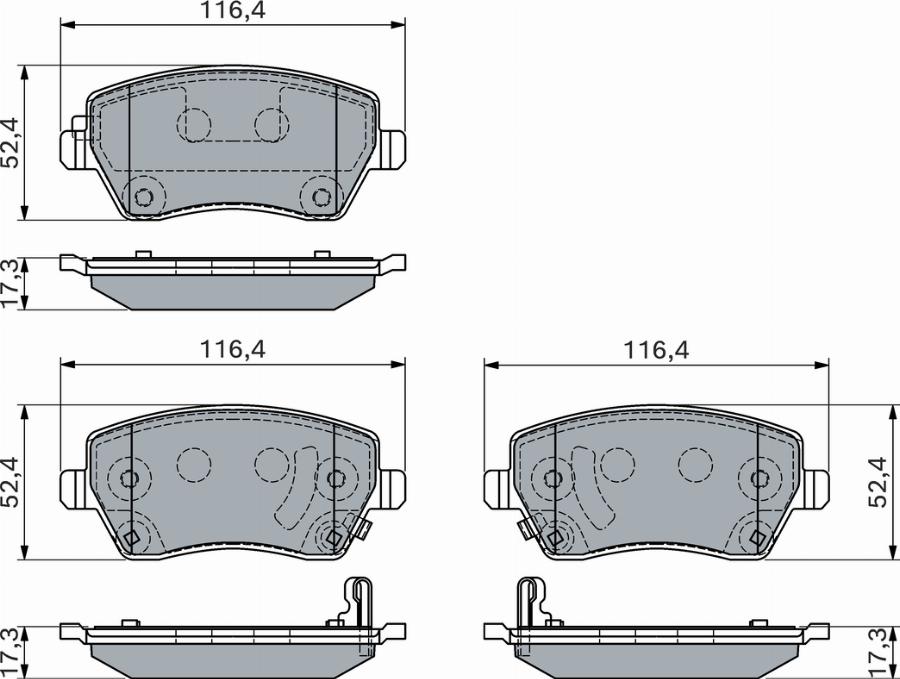 BOSCH 0 986 460 123 - Тормозные колодки, дисковые, комплект autodnr.net