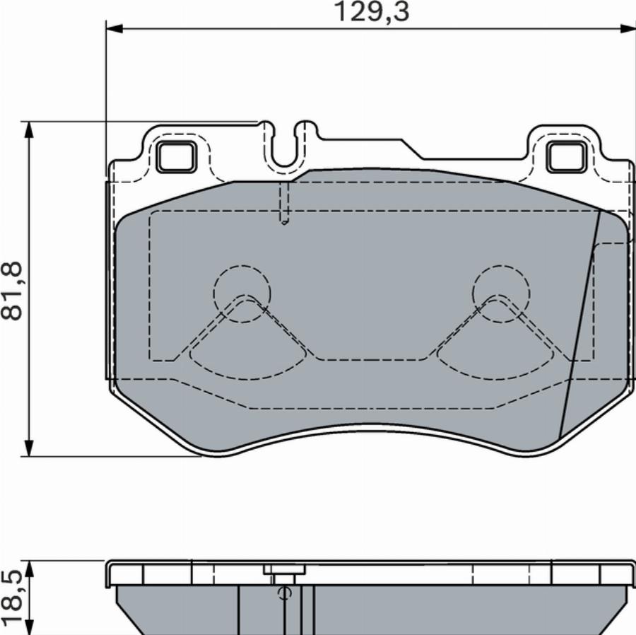 BOSCH 0 986 460 127 - Тормозные колодки, дисковые, комплект avtokuzovplus.com.ua