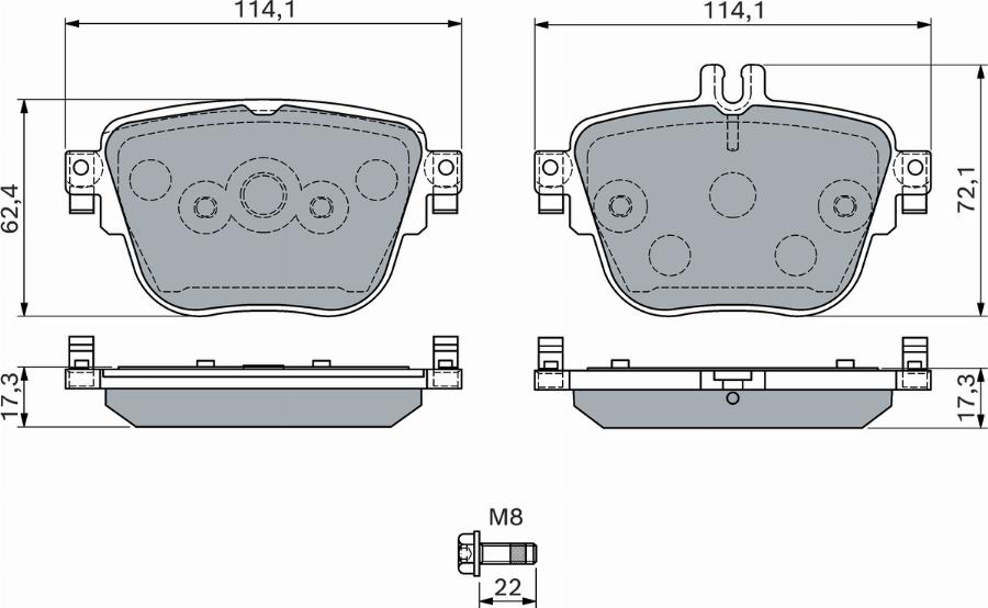 BOSCH 0 986 460 133 - Тормозные колодки, дисковые, комплект autodnr.net