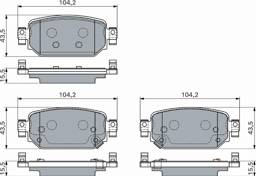 BOSCH 0 986 460 135 - Тормозные колодки, дисковые, комплект autodnr.net