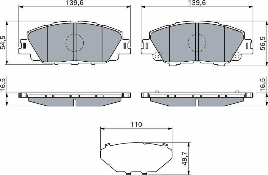 BOSCH 0 986 460 152 - Гальмівні колодки, дискові гальма autocars.com.ua