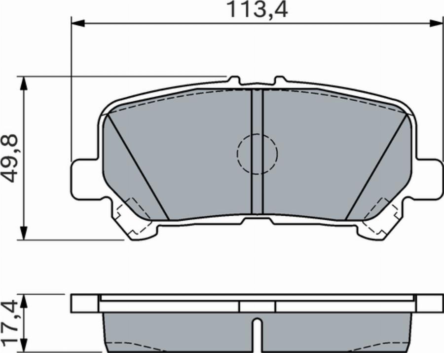 BOSCH 0 986 460 158 - Гальмівні колодки, дискові гальма autocars.com.ua