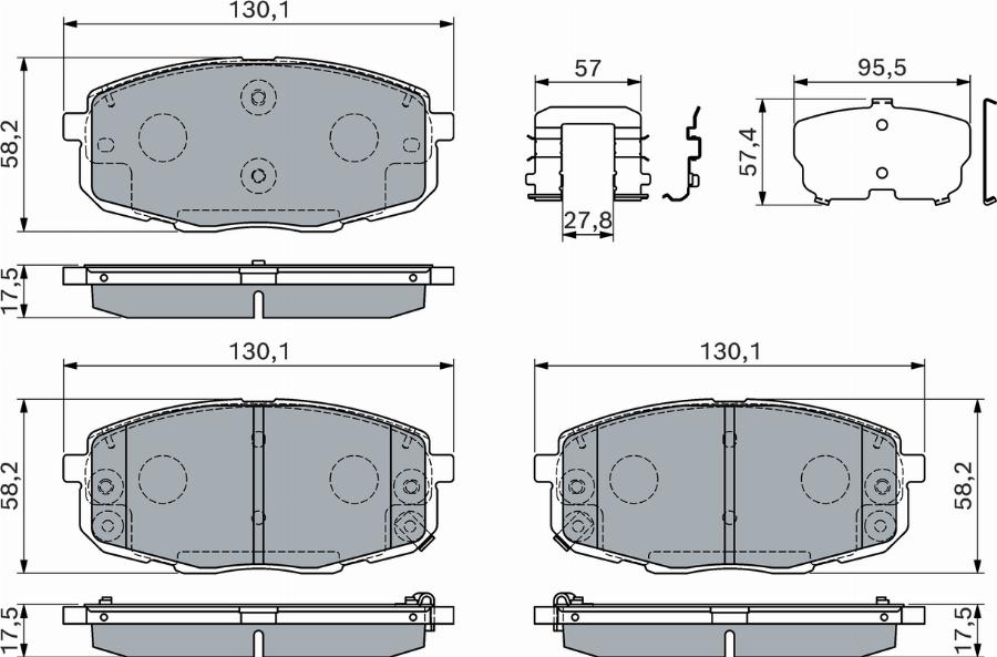 BOSCH 0 986 460 168 - Тормозные колодки, дисковые, комплект autodnr.net