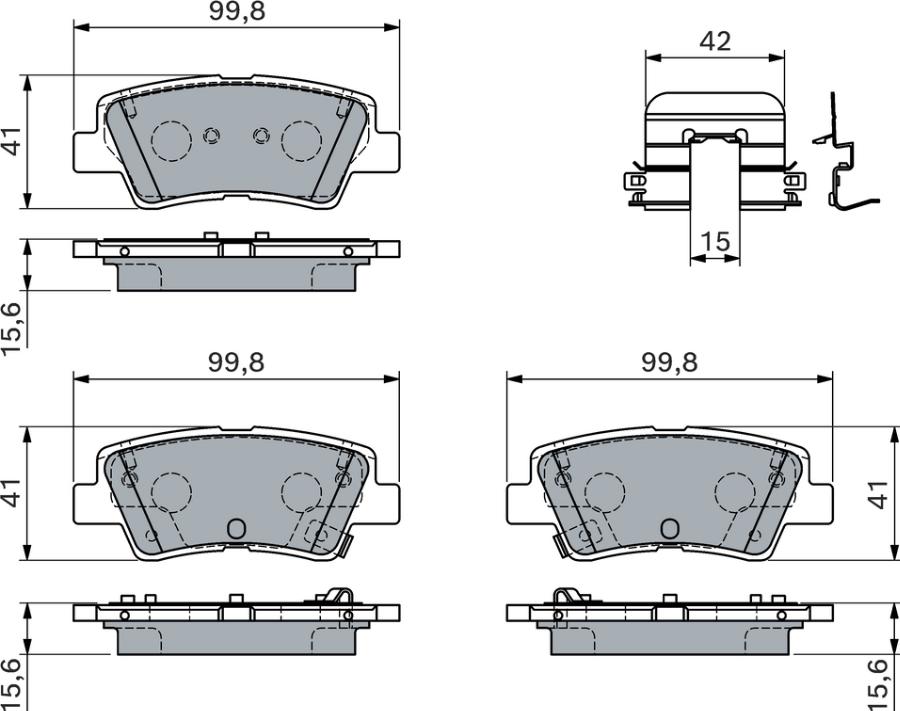 BOSCH 0 986 460 172 - Тормозные колодки, дисковые, комплект autodnr.net