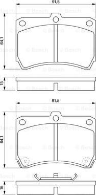 BOSCH 0 986 460 390 - Тормозные колодки, дисковые, комплект autodnr.net