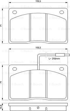 BOSCH 0 986 460 932 - Тормозные колодки, дисковые, комплект avtokuzovplus.com.ua