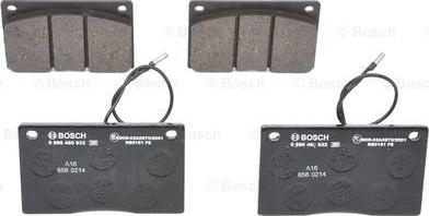 BOSCH 0 986 460 932 - Тормозные колодки, дисковые, комплект avtokuzovplus.com.ua