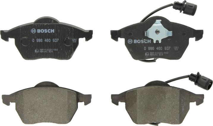 BOSCH 0 986 460 937 - Гальмівні колодки, дискові гальма autocars.com.ua
