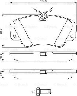 BOSCH 0 986 460 939 - Гальмівні колодки, дискові гальма autocars.com.ua