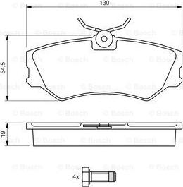 BOSCH 0 986 460 941 - Тормозные колодки, дисковые, комплект avtokuzovplus.com.ua