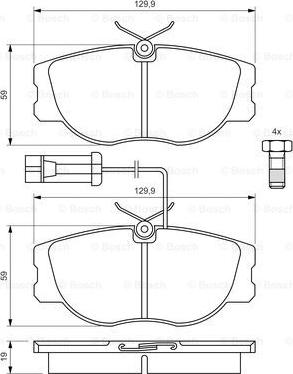 BOSCH 0 986 460 942 - Тормозные колодки, дисковые, комплект avtokuzovplus.com.ua