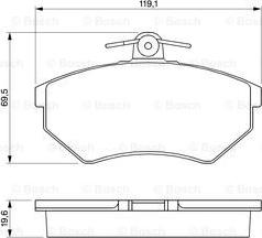 BOSCH 0 986 460 944 - гальмівні колодки. дискові autocars.com.ua