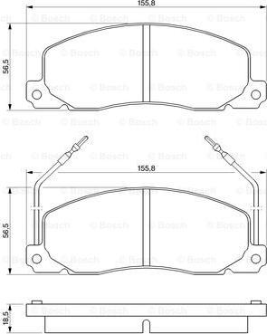 BOSCH 0 986 460 946 - Тормозные колодки, дисковые, комплект autodnr.net