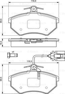 BOSCH 0 986 460 948 - Тормозные колодки, дисковые, комплект autodnr.net