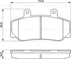 BOSCH 0 986 460 961 - Гальмівні колодки, дискові гальма autocars.com.ua