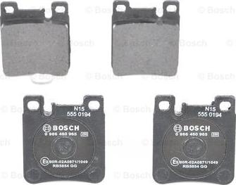 BOSCH 0 986 460 965 - Гальмівні колодки, дискові гальма autocars.com.ua