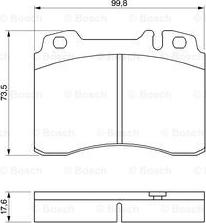 BOSCH 0 986 460 966 - Тормозные колодки, дисковые, комплект avtokuzovplus.com.ua