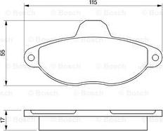 BOSCH 0 986 460 968 - Гальмівні колодки, дискові гальма autocars.com.ua