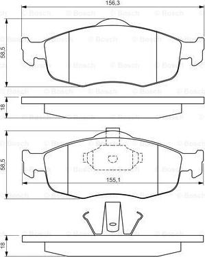 BOSCH 0 986 460 969 - Гальмівні колодки, дискові гальма autocars.com.ua