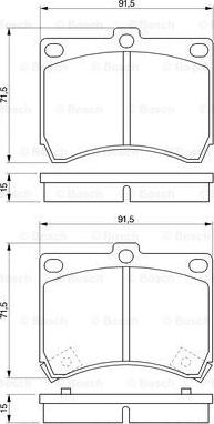 BOSCH 0 986 460 974 - Тормозные колодки, дисковые, комплект avtokuzovplus.com.ua