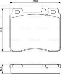 BOSCH 0 986 460 976 - Тормозные колодки, дисковые, комплект avtokuzovplus.com.ua