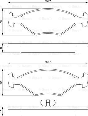 BOSCH 0 986 460 986 - Гальмівні колодки, дискові гальма autocars.com.ua