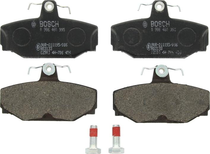 BOSCH 0 986 460 995 - Гальмівні колодки, дискові гальма autocars.com.ua
