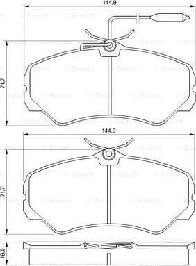 BOSCH 0 986 460 998 - Гальмівні колодки, дискові гальма autocars.com.ua