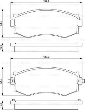 BOSCH 0 986 461 121 - Тормозные колодки, дисковые, комплект avtokuzovplus.com.ua