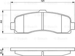 BOSCH 0 986 461 122 - Гальмівні колодки, дискові гальма autocars.com.ua