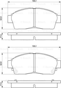 BOSCH 0 986 461 123 - Тормозные колодки, дисковые, комплект autodnr.net